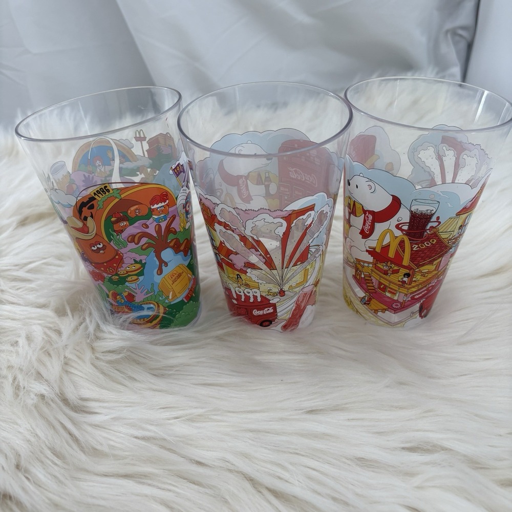 McDonald's Limited Edition 2024 Collectible Grimace/Coco-Cola Tumbler 16oz 3 Cup